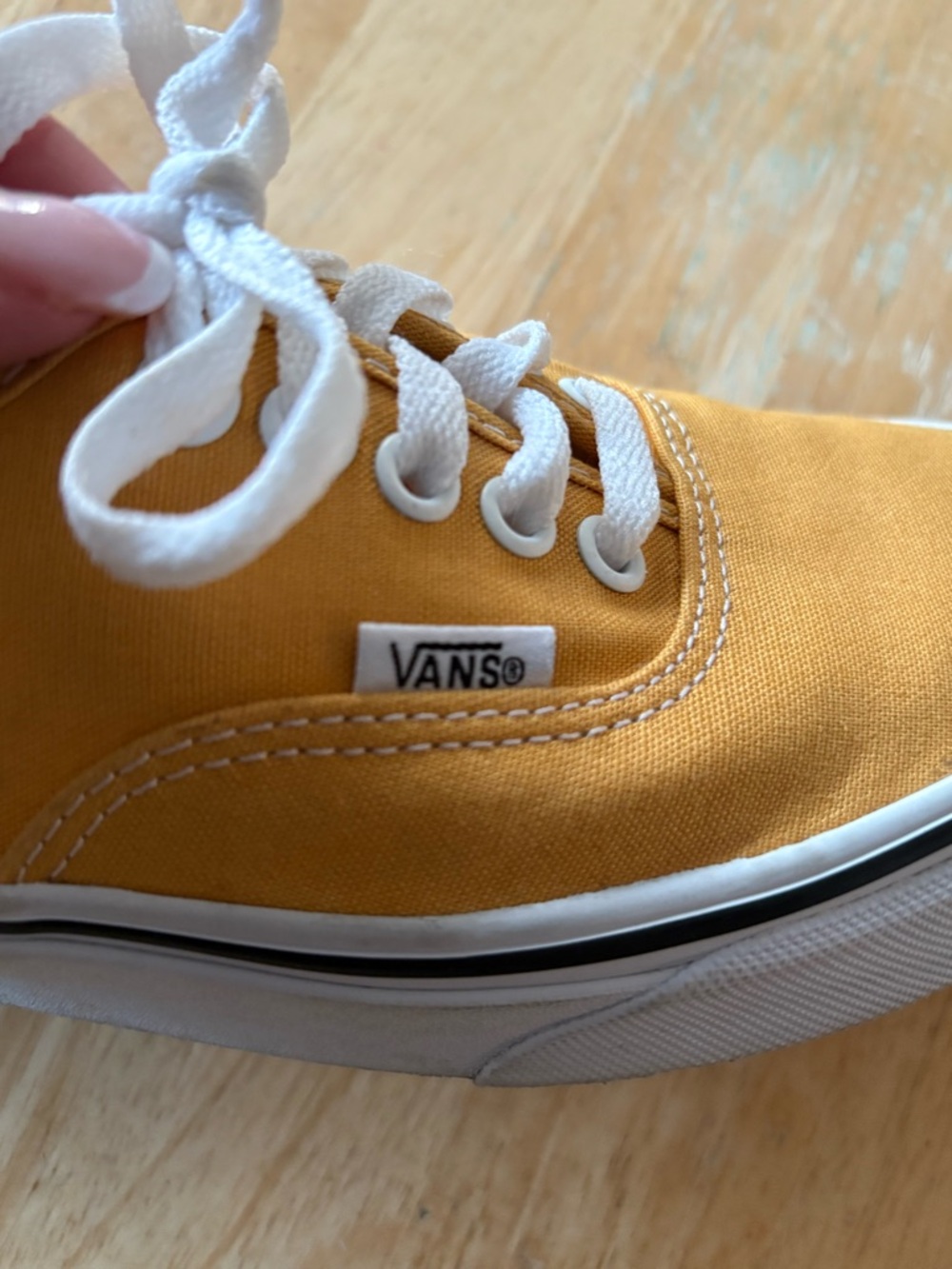 Vans Yellow Canvas Sneakers with White Insole and Black Logo - Picture 4 of 8